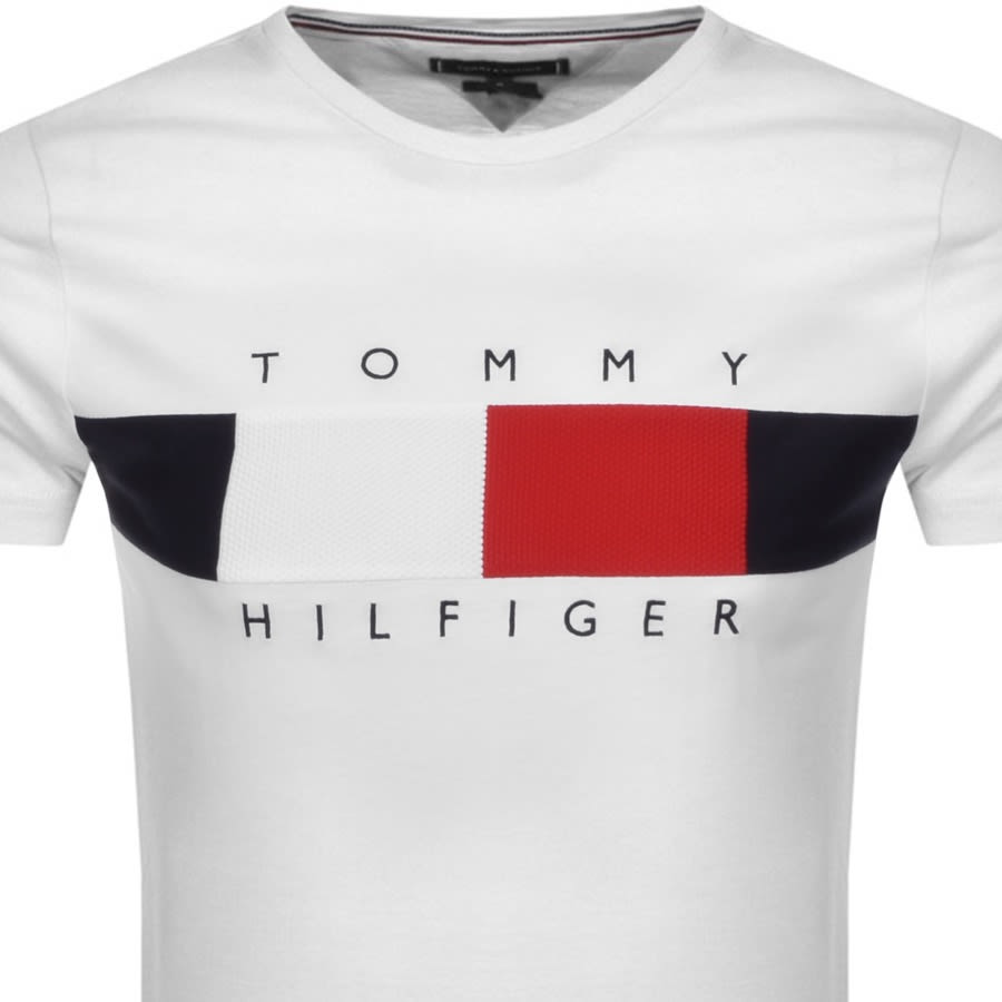 Alternative Image for ProductTommy Hilfiger Corp Texture Insert T Shirt White2